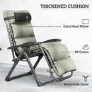Outsunny 2 Pieces Zero Gravity Chairs, Reclining Folding Sun Lounger, Grey