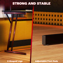 HOMCOM LED Gaming Desk with Power Outlets and Monitor Stand 100 x 60cm Black