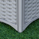 Outsunny Raised Bed Plastic Set of 4 40x40x44cm -  Grey