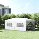 Outsunny Gazebo 3m x 6m - White Garden Shelter