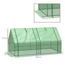 Outsunny Mini Greenhouse 180 x 90 x 90 cm - Green