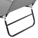 Outsunny Folding Sun Loungers Set of 2 with Adjustable Backrest