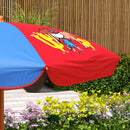 Outsunny Kids Bistro Table and Chair Set w/ Cowboy Theme, Adjustable Parasol