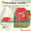 Outsunny Kids Bistro Table and Chair Set w/ Cowboy Theme, Adjustable Parasol