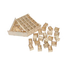 Livingandhome Wooden Christmas Advent Calendar with LED Light