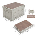 Livingandhome 60L Collapsible 3-Door Storage Box Outdoor Camping Table