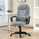 High Back Executive Office Chair PU Leather Desk Chair with Swivel Wheels Grey