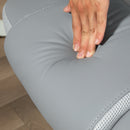 High Back Executive Office Chair PU Leather Desk Chair with Swivel Wheels Grey