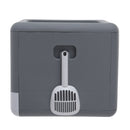 KidKid Full Enclosed Cat Litter Box In Grey