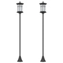 Outsunny LED Outdoor Solar Post Lights, Waterproof IP44, Cool White, 2 Pack