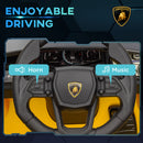 AIYAPLAY Yellow Lamborghini Revuelto Licensed Ride On Car W/ Suspension
