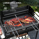 Outsunny Charcoal Barbecue BBQ Grill Trolley W/ 5-level Grill Height Ash Catcher