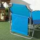 Outsunny Folding Chair Sun Lounger w/ Sunshade Garden Recliner Hammock