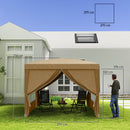 Outsunny 3x3(m) Pop Up Gazebo Party Tent Canopy Marquee with Storage Bag