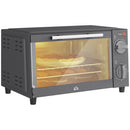 HOMCOM Mini Oven 9L Countertop Electric Grill W/ Temp Timer Control 750W