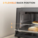 HOMCOM Mini Oven 9L Countertop Electric Grill W/ Temp Timer Control 750W