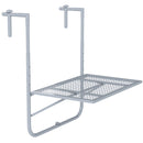 Outsunny Balcony Hanging Table Wall Mount Adjustable Folding Desk Patio Grey