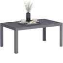 Outsunny Outdoor Side Table Garden Table with Steel Frame and Slat Top