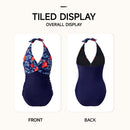 V-Neck One-Piece Swimsuit