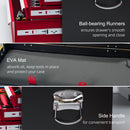 HOMCOM Lockable Metal Tool Chest w/ 6 Drawer, Ball Bearing Runners, Red