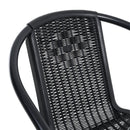 Livingandhome PE Rattan Stacking Garden Chairs Set Of 6