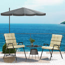 Outsunny 2pc Outdoor Seat Cushion with Backrest, Ties, for Garden