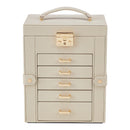 Sheonly Faux Leather Jewellery Storage Box with Mirror