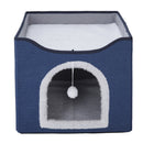 Livingandhome Foldable Multifunctional Cat Bed With Scratching Pad