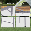 Outsunny Portable Folding Picnic Table Outdoor Lightweight BBQ Party Aluminum
