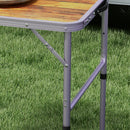 Outsunny Portable Folding Picnic Table Outdoor Lightweight BBQ Party Aluminum