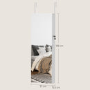 HOMCOM Door Hanging or Wall Mounted Jewellery Cabinet w/ Mirror Lining