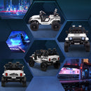 AIYAPLAY Kids Ride On Car, 12V Electric Truck w/ Suspension - White