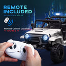 AIYAPLAY Kids Ride On Car, 12V Electric Truck w/ Suspension - White