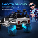 AIYAPLAY Kids Ride On Car, 12V Electric Truck w/ Suspension - White