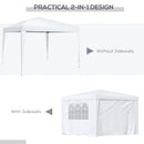 Outsunny Gazebo 2.95 m x 2.95 m -  White