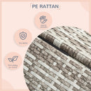 PawHut Wicker Dog House, Rattan Pet Bed with Soft Cushion- Dark Grey