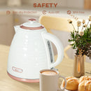 HOMCOM Electric Kettle, Fast Boil, 1.7L, 3kW, Swivel, Ripple