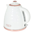 HOMCOM Electric Kettle, Fast Boil, 1.7L, 3kW, Swivel, Ripple