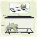 PawHut Turtle Tank 28L Glass Turtle Aquarium w/ Easy Drainage, 45 x 25 x 29cm