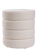 Livingandhome Round Upholstered Ottoman