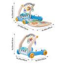 Livingandhome 2in1 Baby Play Mat and Walker with Musical Keyboard