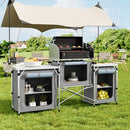 Livingandhome Camping Kitchen Stand Unit Storage Portable Outdoor