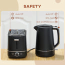 HOMCOM 1.7L 3000W Fast Boil Electric Kettle and 2 Slice Toaster Set