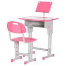 HOMCOM Kids Adjustable Desk and Chair Set- Pink