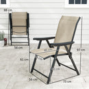Outsunny 4PCS Folding Chair w/ Breathable Mesh Fabric Seat