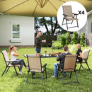 Outsunny 4PCS Folding Chair w/ Breathable Mesh Fabric Seat