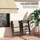 Outsunny 4PCS Folding Chair w/ Breathable Mesh Fabric Seat