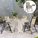 Outsunny 4PCS Folding Chair w/ Breathable Mesh Fabric Seat