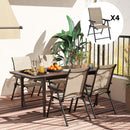 Outsunny 4PCS Folding Chair w/ Breathable Mesh Fabric Seat