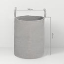 HOMCOM 36L Cotton Rope Laundry Basket with Handles for Pillows Clothes Grey